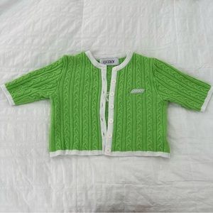goodboy green cropped cardigan in excellent condition
